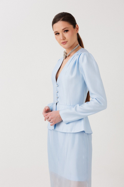 Жакет ERTANNO 1009 голубой - фото 7