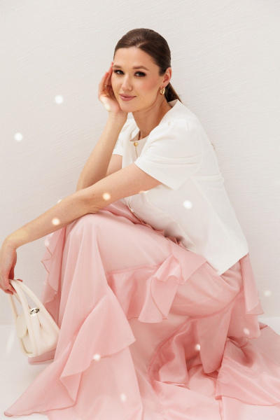 Юбка ERTANNO 1017 розовый - фото 8