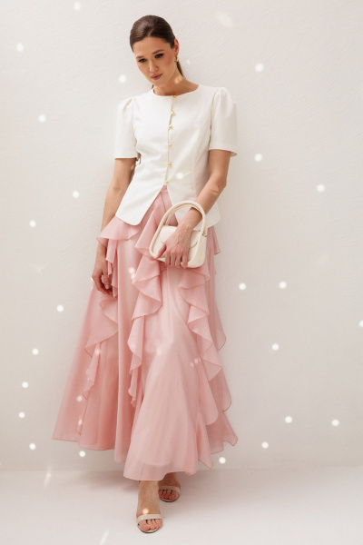 Юбка ERTANNO 1017 розовый - фото 4