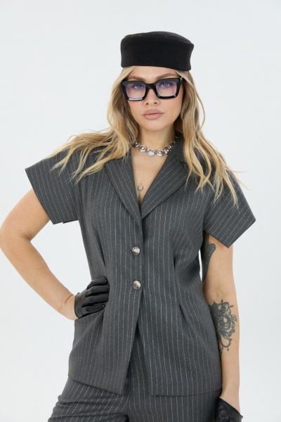 Брюки, жилет LM К132048 серая_полоска - фото 7