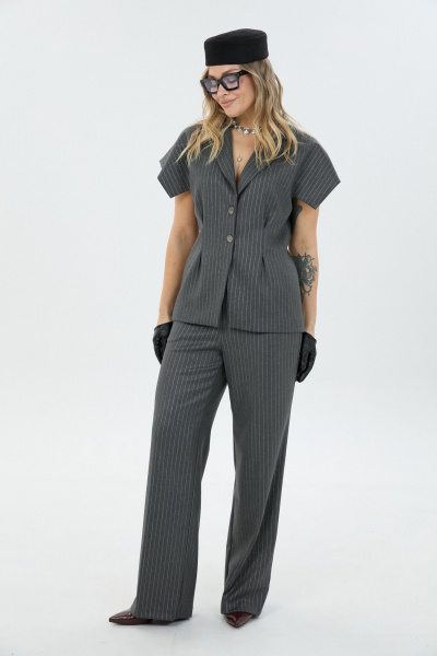 Брюки, жилет LM К132048 серая_полоска - фото 3