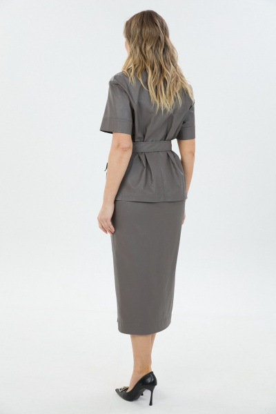 Жакет, юбка LM К1690170 серый - фото 5