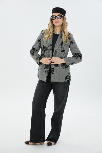 Жакет LM М66 флок_цветы - фото 4