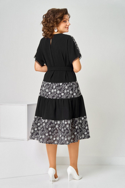 Платье Асолия 2715 черно-белый - фото 7