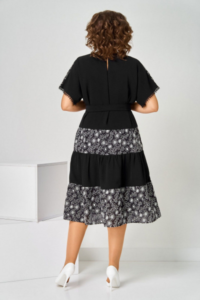 Платье Асолия 2715 черно-белый - фото 6