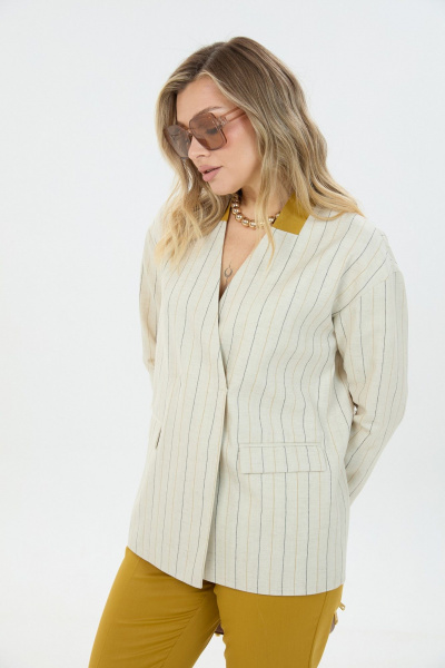 Брюки, жакет LM К1780145 полоска_льняная - фото 7