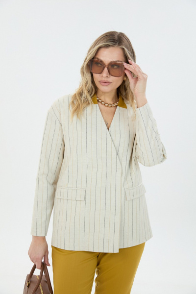 Брюки, жакет LM К1780145 полоска_льняная - фото 6