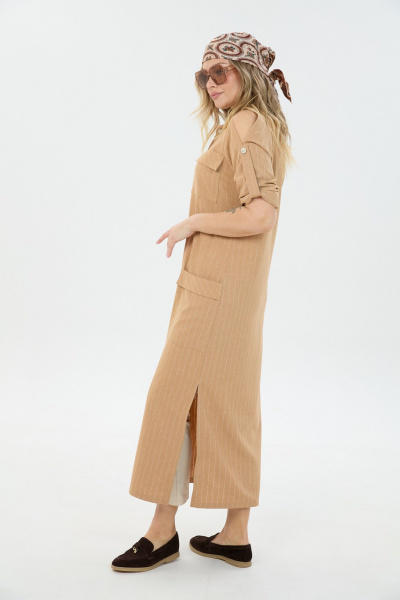 Брюки, платье LM 8032 песочная_полоска - фото 6