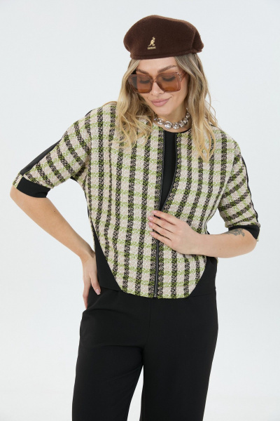 Брюки, джемпер LM К8248 черно-зеленый - фото 7