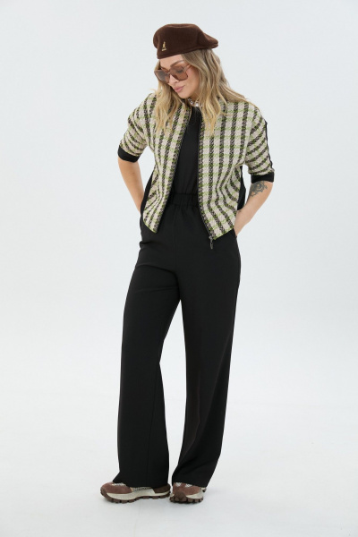 Брюки, джемпер LM К8248 черно-зеленый - фото 2