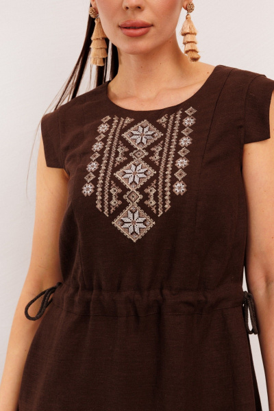 Платье Galean Style 894.2 коричневый - фото 15