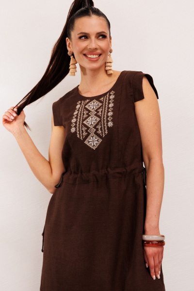 Платье Galean Style 894.2 коричневый - фото 14