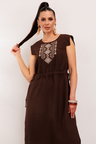 Платье Galean Style 894.2 коричневый - фото 13