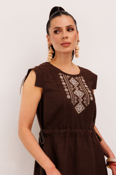 Платье Galean Style 894.2 коричневый - фото 7