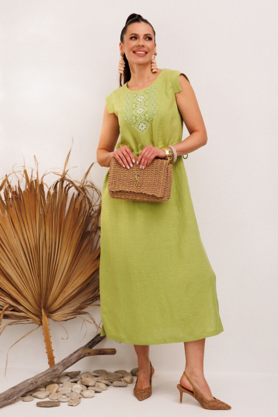 Платье Galean Style 894.2 салатовый - фото 11