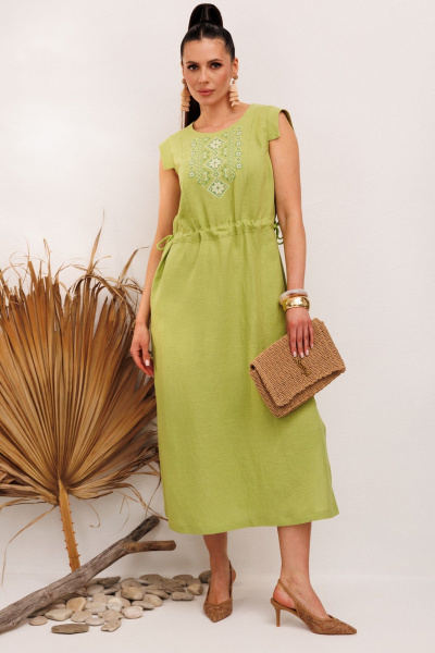 Платье Galean Style 894.2 салатовый - фото 9