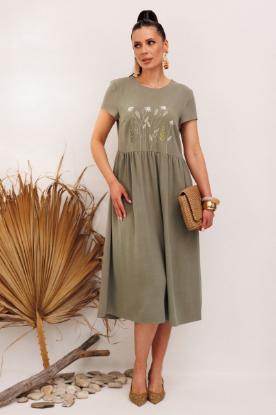 Платье Galean Style 965 хаки - фото 15