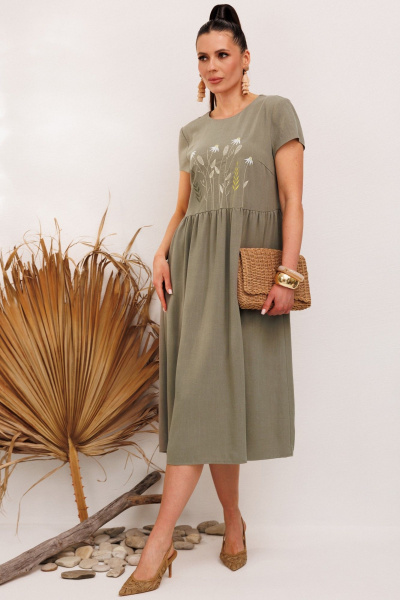 Платье Galean Style 965 хаки - фото 14