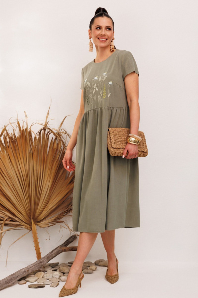 Платье Galean Style 965 хаки - фото 13