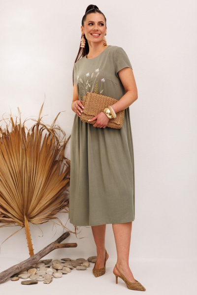 Платье Galean Style 965 хаки - фото 10