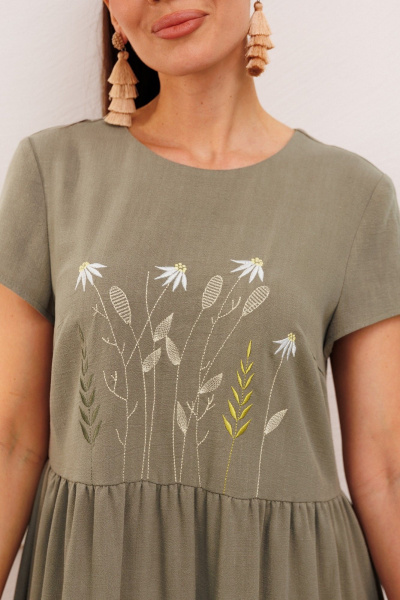 Платье Galean Style 965 хаки - фото 8