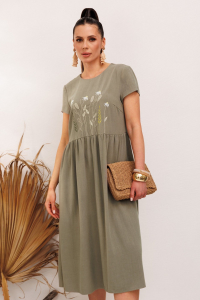 Платье Galean Style 965 хаки - фото 7