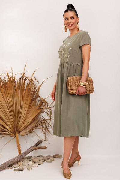Платье Galean Style 965 хаки - фото 6