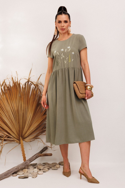 Платье Galean Style 965 хаки - фото 1
