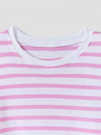 Футболка Mark Formelle 117912/25-41081П-1 розовая_полоска_на_белом - фото 4