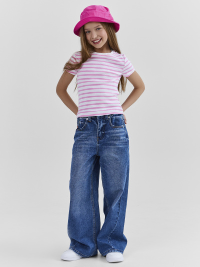 Футболка Mark Formelle 117912/25-41082П-1 розовая_полоска_на_белом - фото 1