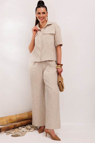 Брюки, жакет Galean Style 982.1 бежевый - фото 17