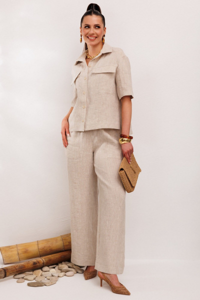 Брюки, жакет Galean Style 982.1 бежевый - фото 16