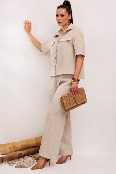 Брюки, жакет Galean Style 982.1 бежевый - фото 14