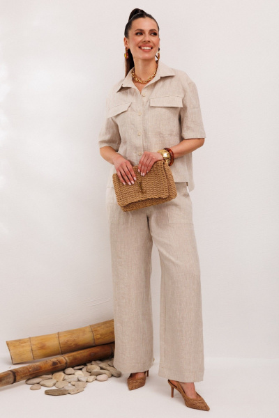 Брюки, жакет Galean Style 982.1 бежевый - фото 12