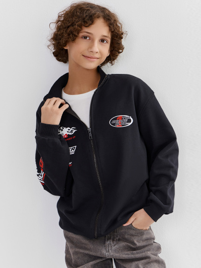 Толстовка Mark Formelle 123448/25-35532П-7 черный_печать5_2_сл_на_ЛВ_дет_пер_2_сл_на_ПР_дет_пе - фото 1