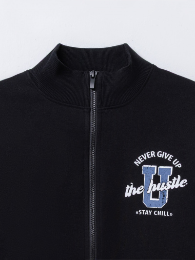 Толстовка Mark Formelle 123448/25Е-42087П-7 черный_печать_2_сл_на_ЛВ_дет_пер - фото 4