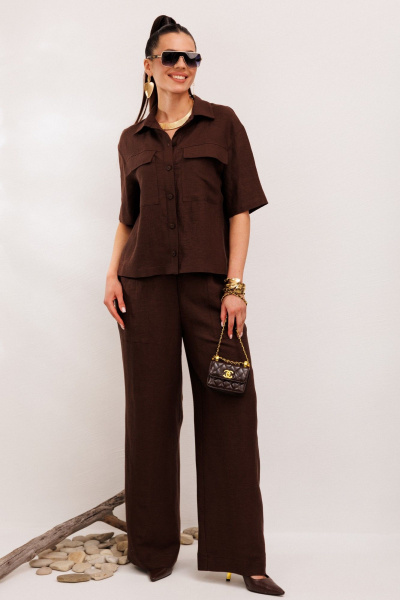 Брюки, жакет Galean Style 982.1 коричневый - фото 23