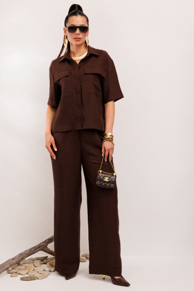 Брюки, жакет Galean Style 982.1 коричневый - фото 21