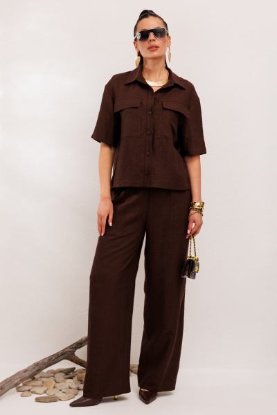 Брюки, жакет Galean Style 982.1 коричневый - фото 18