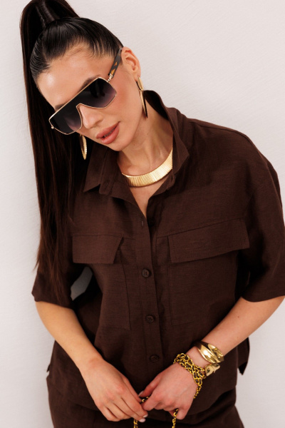 Брюки, жакет Galean Style 982.1 коричневый - фото 14