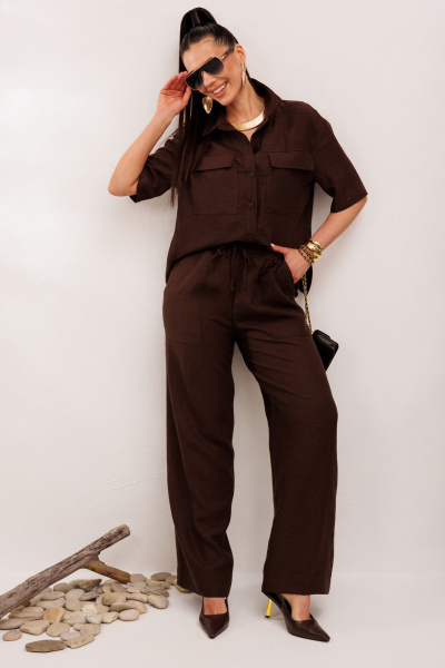 Брюки, жакет Galean Style 982.1 коричневый - фото 13