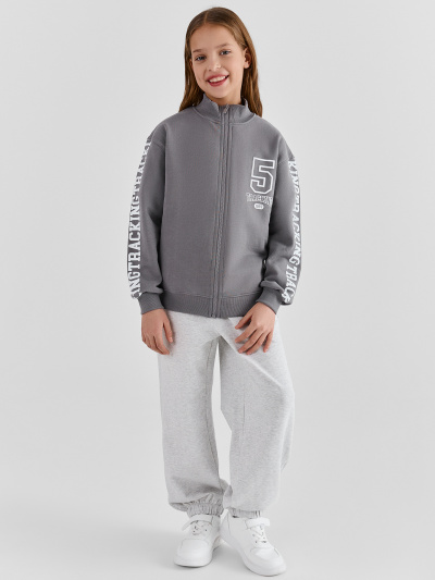 Толстовка Mark Formelle 127932/25Е-42081П-7 т.серый_печать1_2_сл_на_ЛВ_дет_пер_1сл_на_ЛВ_рук_1 - фото 1