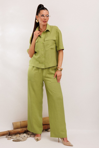 Брюки, жакет Galean Style 982.1 салатовый - фото 2