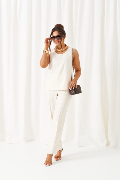 Блуза, брюки, топ Beautiful&Free 6455 песочно-молочный - фото 13