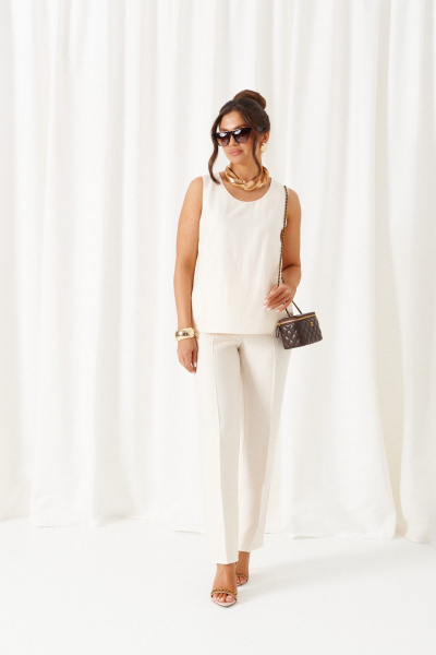 Блуза, брюки, топ Beautiful&Free 6455 песочно-молочный - фото 12