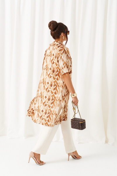 Блуза, брюки, топ Beautiful&Free 6455 песочно-молочный - фото 4