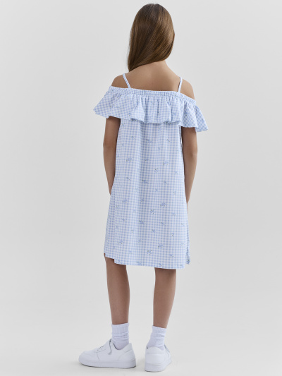 Сарафан Mark Formelle 177732/25-40573П-0 цветы_на_голубой_клетке - фото 2