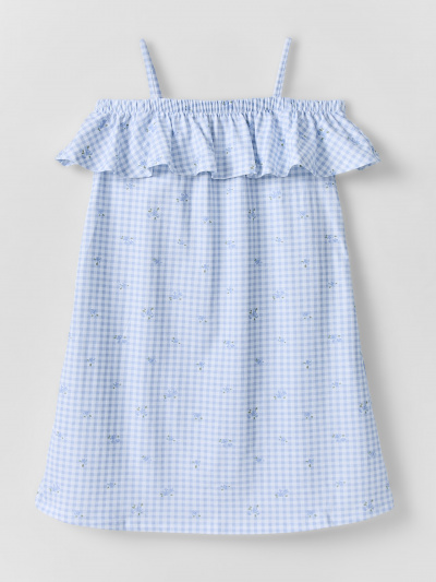 Сарафан Mark Formelle 177732/25-40573П-0 цветы_на_голубой_клетке - фото 3