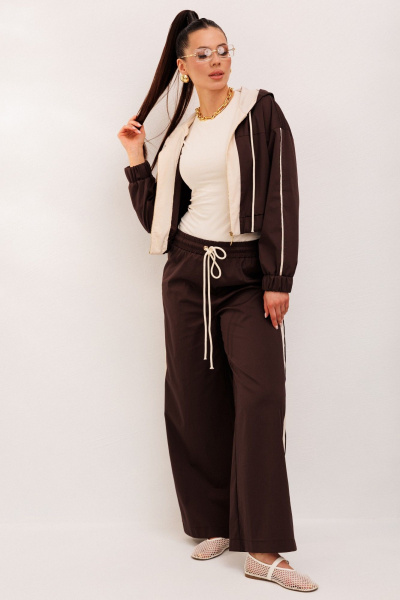 Брюки, бомбер Galean Style 986 коричневый - фото 14
