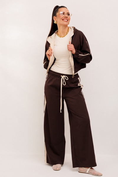 Брюки, бомбер Galean Style 986 коричневый - фото 12